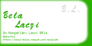 bela laczi business card