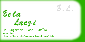 bela laczi business card